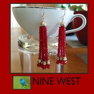 💖Red and Gold Dangling Earrings